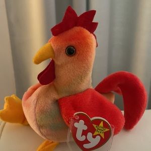 Ty Beanie Baby Original. STRUT the Rooster Born March 8, 1996. #4171. Retired.